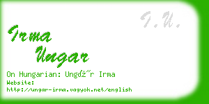irma ungar business card